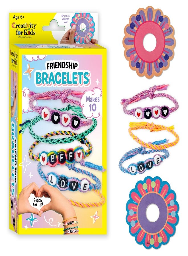 Creativity for Kids Best Friends Bracelets Mini Craft Kit: Create 10 Friendship Bracelets - Bracelet Making Kit, Kids Easter Basket Stuffers for Kids (Ages 6+) - Image 1